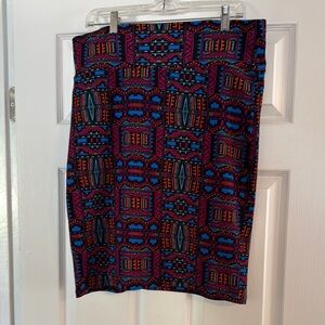 LuLaRoe Colorful Geometric Print Skirt